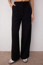 Trendyolmilla Açık Mavi Wide Leg/Geniş Paça Pilili Dokuma Kumaş Pantolon TWOSS21PL0189