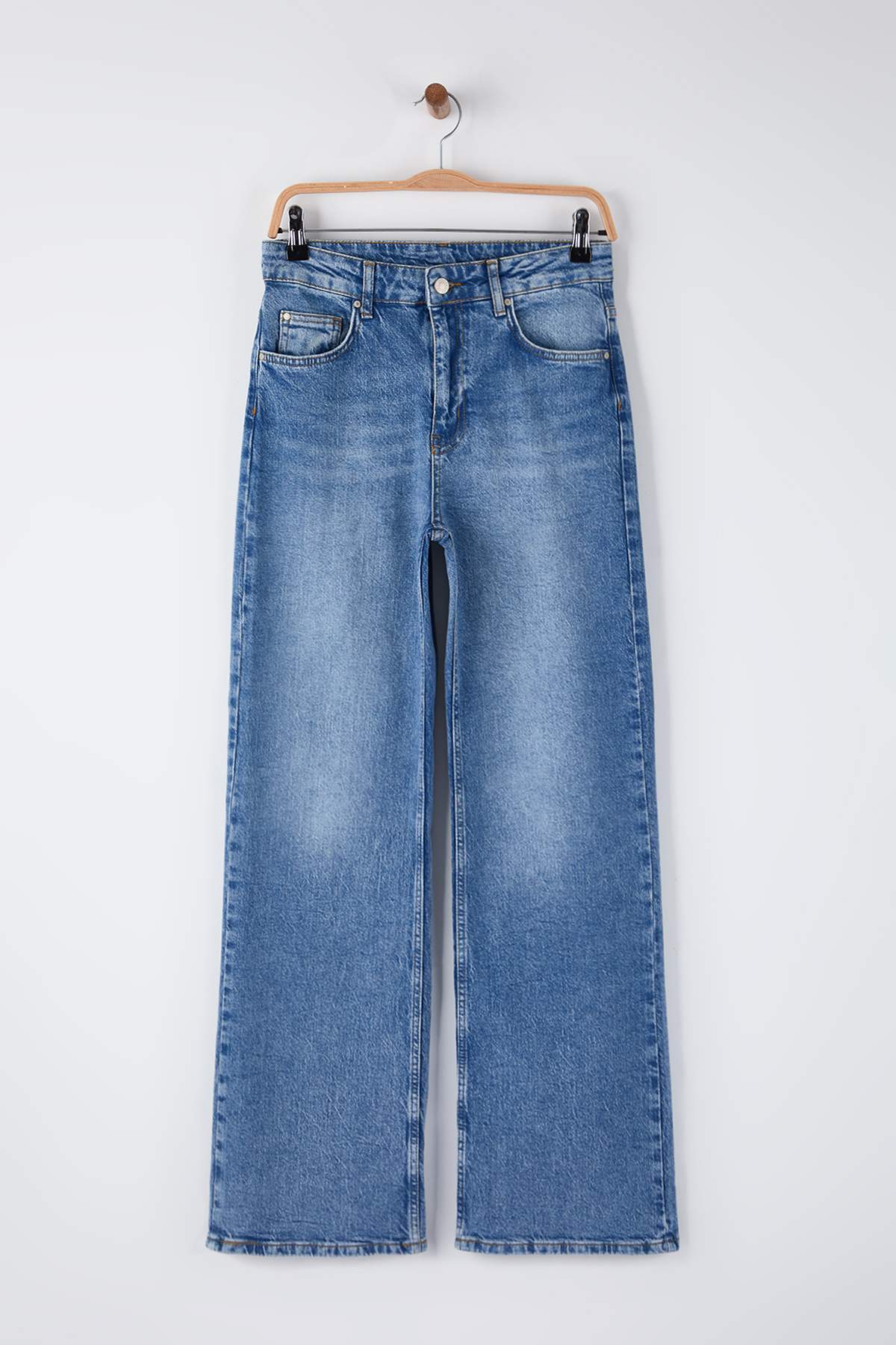 Mavi Yüksek Bel Comfort/Esnek Wide Leg/Geniş Paça Jeans TWOAW26JE00252