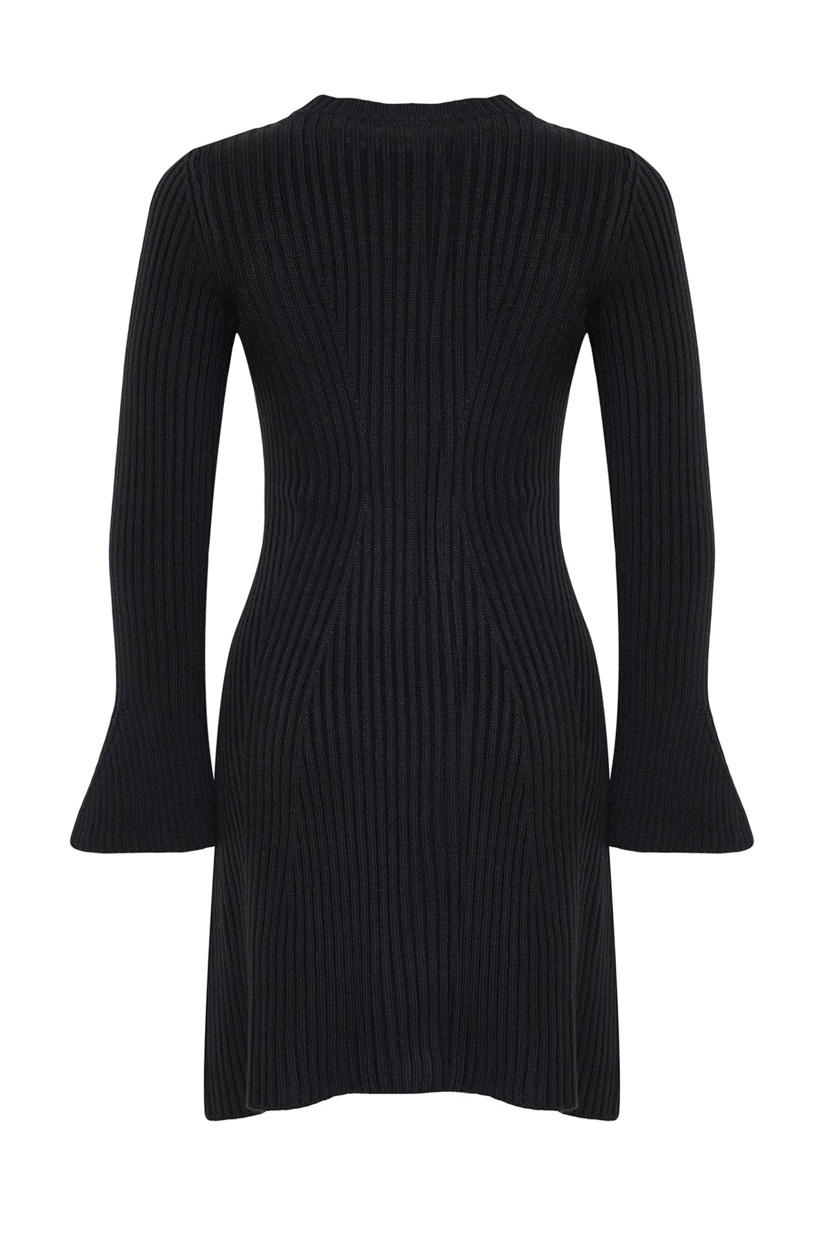 Trendyolmilla Siyah Mini Triko A-Line Formda Elbise TWOAW25EL00030