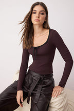 Trendyolmilla Bordo Merserize Görünümlü Premium İplik/Özel İplik Kurdele/Fiyonk Detaylı Triko Kazak TWOAW25KZ00207