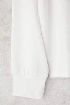 Trendyolmilla Ekru Renk Bloklu Polo Yaka Relaxed/Rahat Kalıp Örme Sweatshirt TWOAW26SW00043