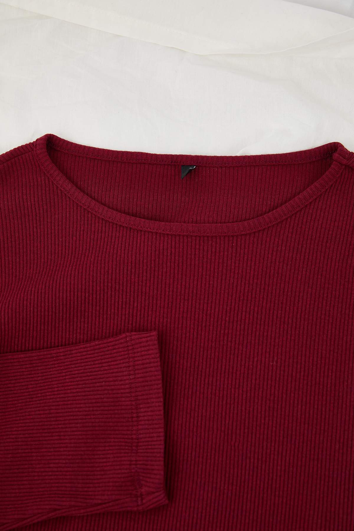 Trendyolmilla Bordo Fitilli Örme Pijama Takımı THMAW21PT0684