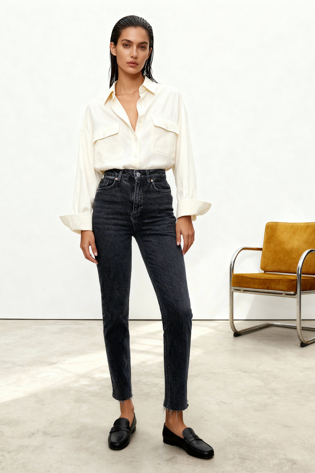 Trendyolmilla Açık Mavi Yüksek Bel Az Esnek Mom Kesik Paça Jeans TWOSS23JE00094