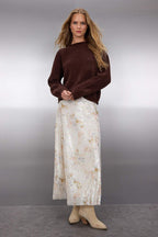 Trendyolmilla Kahverengi Geniş Kalıp Özel İplik Triko Kazak TWOAW26KZ00090