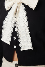 Trendyolmilla Bordo Crop Dantel Garnili Renk Bloklu Triko Hırka TWOAW25HI00251