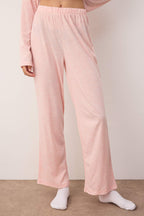 Trendyolmilla Pembe Pamuklu Dantel Detaylı Örme Pijama Takımı THMAW26PT00051