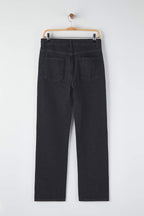 Trendyolmilla Siyah Yüksek Bel Straight Smoke Jeans TWOAW26JE00158