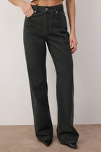 Trendyolmilla Petrol Yüksek Bel Vintage Yıkama Özel Renk Denim Wide Leg/Geniş Paça Jeans TWOAW26JE00110