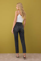 Trendyolmilla Antrasit Yüksek Bel Esnek Comfort Yeni Mom Jeans TWOAW26JE00056