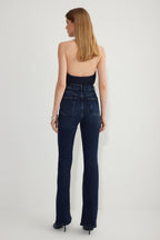 Trendyolmilla Mavi Yüksek Bel Comfort/Esnek Flare Jeans TWOSS25JE00109