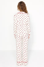 Trendyolmilla Bej %100 Pamuklu Kalpli Biyeli Örme Pijama Takımı THMAW24PT00103