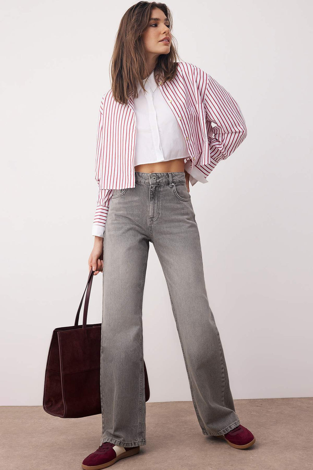 Trendyolmilla Mavi Yüksek Bel Bel Wide Leg Jeans TWOAW26JE00079