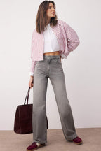 Trendyolmilla Mavi Yüksek Bel Bel Wide Leg Jeans TWOAW26JE00079