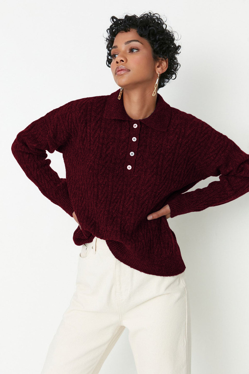 Trendyolmilla Mavi Geniş Kalıp Yumuşak Dokulu Triko Kazak TWOAW21KZ2635