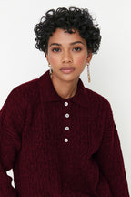 Trendyolmilla Mavi Geniş Kalıp Yumuşak Dokulu Triko Kazak TWOAW21KZ2635