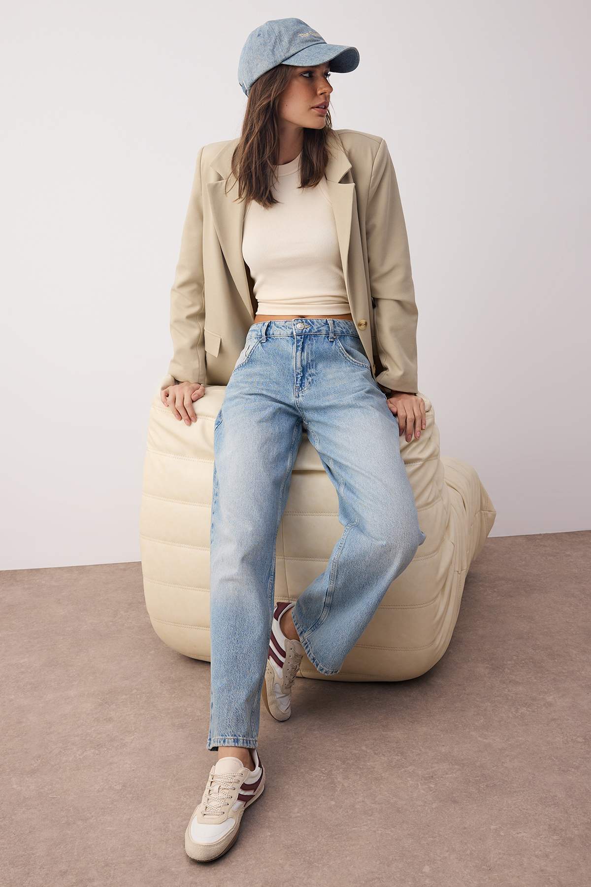 Mavi Normal Bel Straight Baggy %100 Pamuk Non-Stretch Jeans TWOAW26JE00129 Secondary image