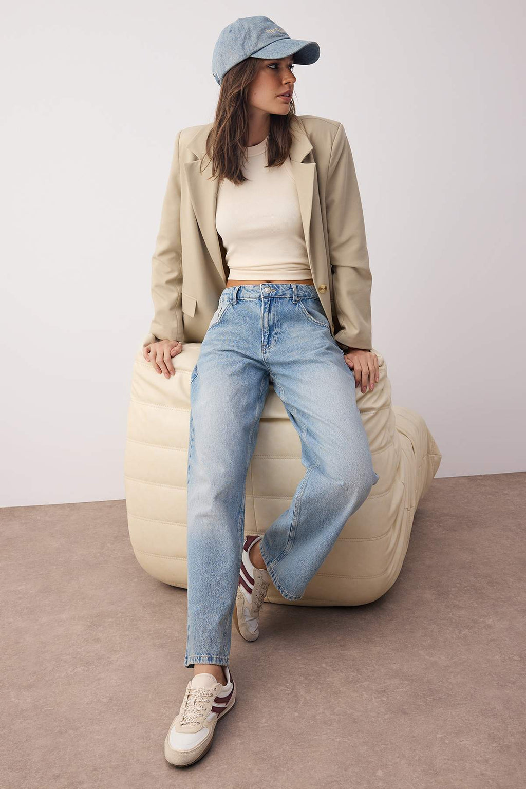 Mavi Normal Bel Straight Baggy %100 Pamuk Non-Stretch Jeans TWOAW26JE00129