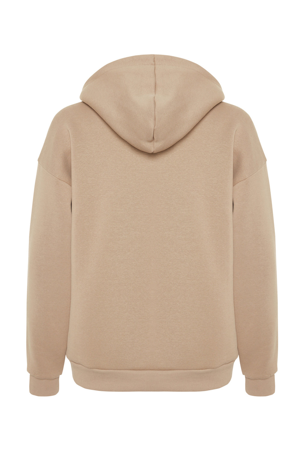 Trendyolmilla Kiremit Kalın İçi Polarlı Oversize/Geniş Kalıp Kapüşonlu Basic Örme Sweatshirt TWOAW24SW00103