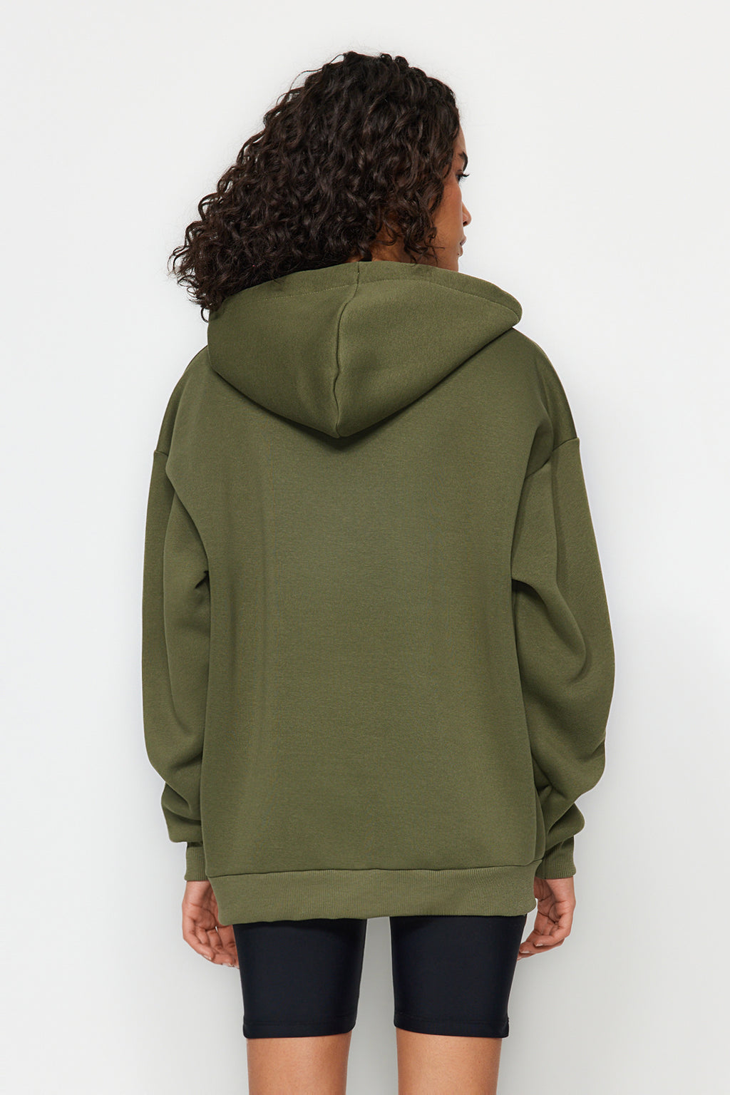 Trendyolmilla Kiremit Kalın İçi Polarlı Oversize/Geniş Kalıp Kapüşonlu Basic Örme Sweatshirt TWOAW24SW00103