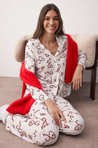 Trendyolmilla Pembe %100 Pamuklu Kalpli Gömlek Yaka Örme Pijama Takımı THMAW26PT00064