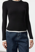 Trendyolmilla Pembe Renk Bloklu Fitted/Vücuda Oturan Viskon/Yumuşak Kumaşlı Esnek Örme Bluz TWOAW25BZ00114