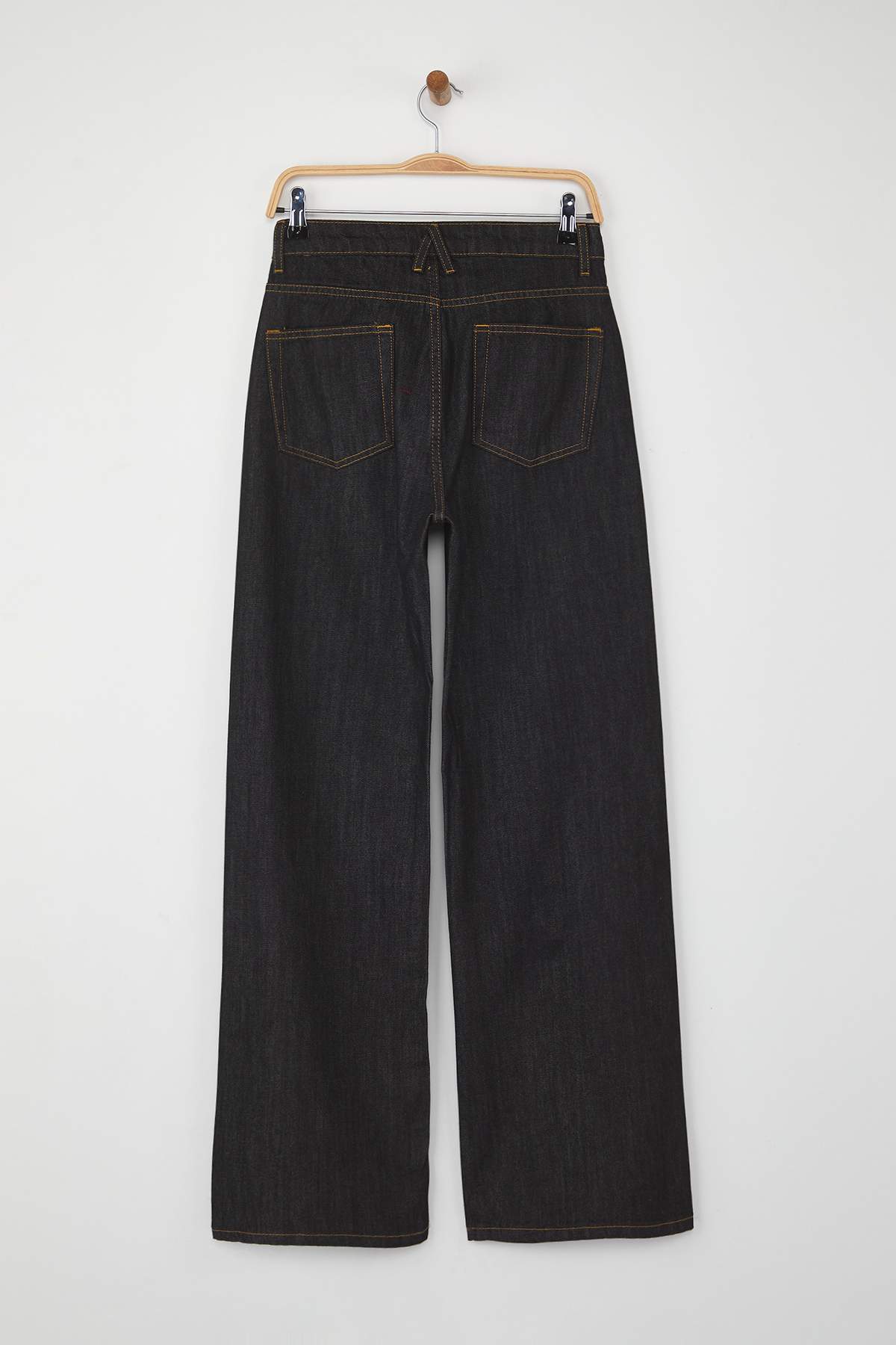 Siyah Yüksek Bel Geniş Paça Wide Leg Jeans TWOAW26JE00070