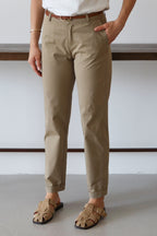 Trendyolmilla Haki Kemerli Chino Pantolon TWOAW26PL00109