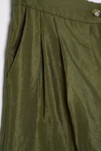 Trendyolmilla Bej Yumuşak Tuşeli Wide Leg/Geniş Paça Dokuma Pantolon TWOSS25PL00004