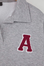 Trendyolmilla Teen Gri Melanj Slogan Nakışlı Regular/Normal Kalıp Örme Sweatshirt TWOAW26SW00049