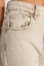 Trendyolmilla Gül Kurusu Normal Bel Wide Leg Jeans TWOSS24JE00011