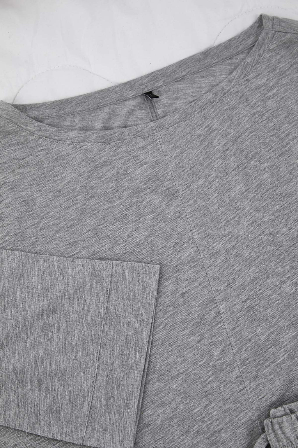 Gri Melanj Pamuklu Örme Pijama Takımı THMAW26PT00227