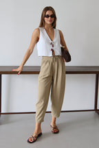 Trendyolmilla Mürdüm Şalvar/Harem Bağcıklı Pantolon TWOSS25PL00126