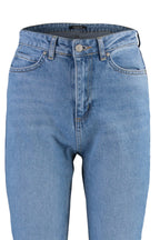 Trendyolmilla Lacivert Yırtmaçlı Yüksek Bel Comfort/Esnek Flare İspanyol Paça Jeans TWOAW22JE0382