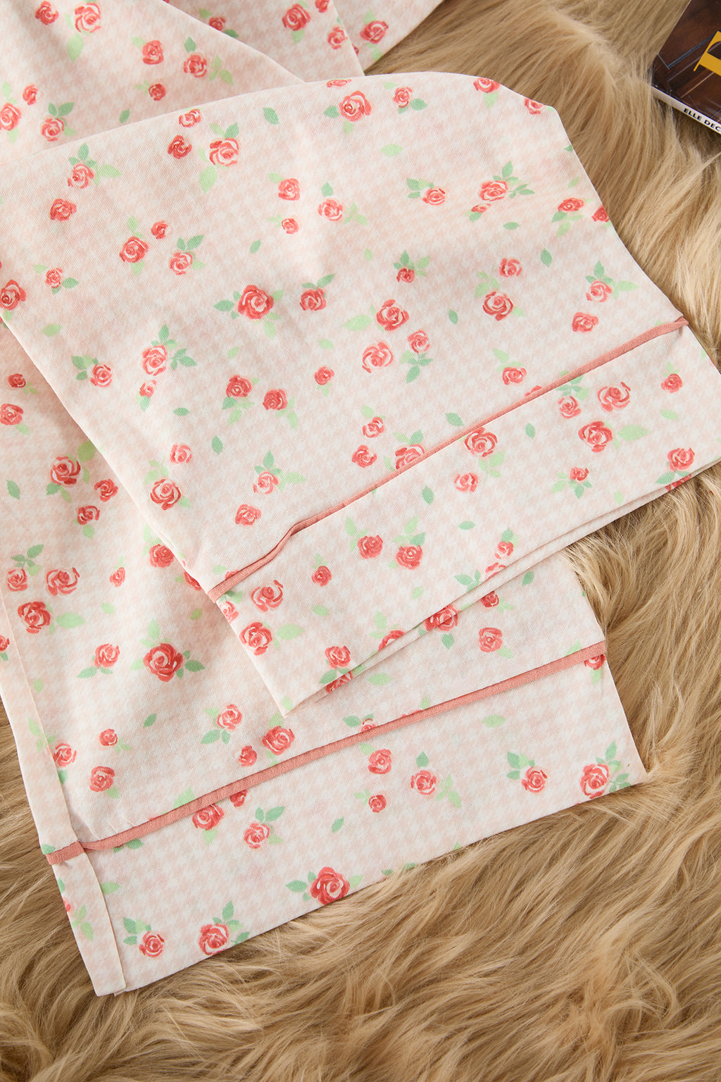 Trendyolmilla Pembe %100 Pamuklu Çiçekli Biyeli Örme Pijama Takımı THMAW25PT00202