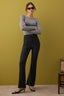 Trendyolmilla Siyah Flare Kalıp Nervürlü Bootcut Pantolon TWOAW26PL00043