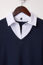 Trendyolmilla Gri Melanj Dokuma Detaylı Gömlek Yaka Regular/Normal Kalıp Örme Bluz TWOAW25BZ00035