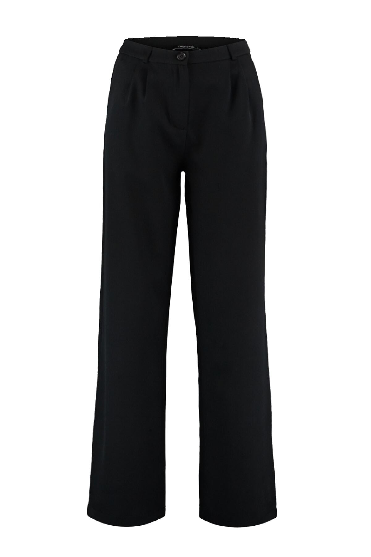 Trendyolmilla Vizon Wide Leg/Geniş Paça Pilili Dokuma Pantolon TWOAW22PL0475