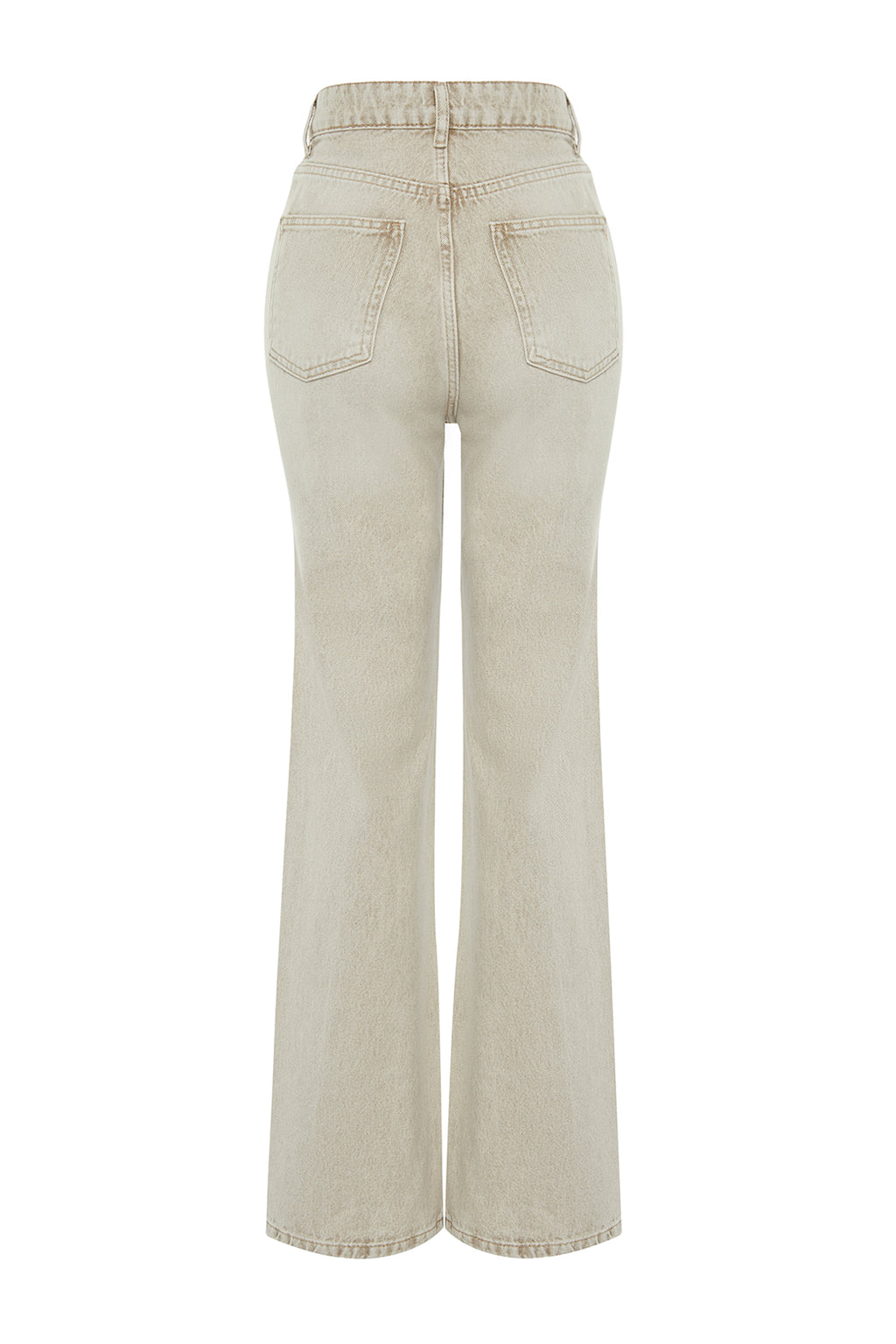 Trendyolmilla Gül Kurusu Normal Bel Wide Leg Jeans TWOSS24JE00011