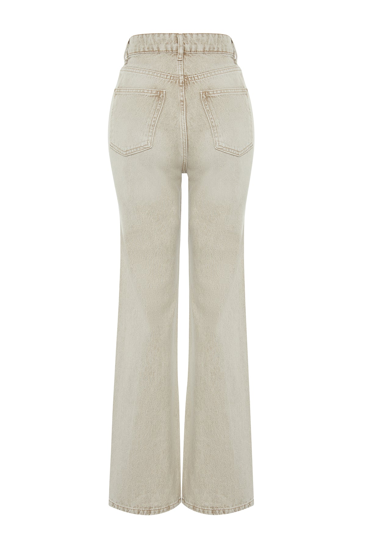 Trendyolmilla Gül Kurusu Normal Bel Wide Leg Jeans TWOSS24JE00011