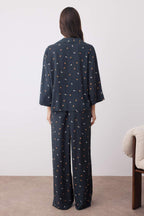 Trendyolmilla Ekru Baskılı Viskon Dokuma Pijama Takımı THMAW26PT00065