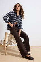 Trendyolmilla Kahverengi  Yüksek Bel Wide Leg Jeans TWOAW24JE00274