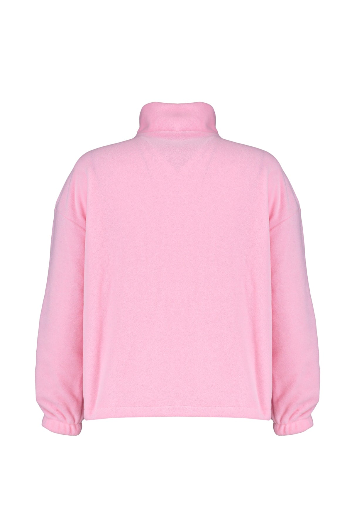 Trendyolmilla Açık Mavi  Fermuarlı Dik Yaka Polar Regular/Normal Kesim Örme Sweatshirt TWOAW21SW0758