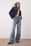 Trendyolmilla Açık Mavi Yüksek Bel Wide Leg Jeans TWOSS24JE00140