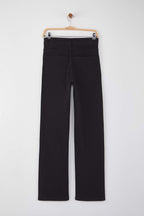 Trendyolmilla Siyah Normal Bel Geniş Paça Orta Esnek Straight Smoke Jeans TWOAW26JE00085