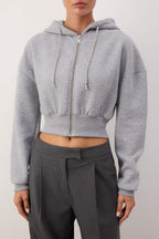 Trendyolmilla Siyah Crop Oversize Örme Sweatshirt TWOAW25SW00302