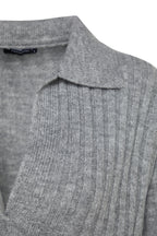 Trendyolmilla Gri Yumuşak Dokulu Polo Yaka Triko Kazak TWOAW24KZ00678