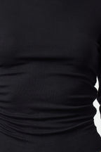 Trendyolmilla Yağ Yeşili Fitted/Vücuda Oturan Büzgü Detaylı Esnek Örme Bluz TWOAW25BZ00225