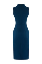 Trendyolmilla Petrol Vücudu Saran Ceket Yaka Midi Dokuma Elbise TWOSS23EL02256