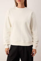 Trendyolmilla Ekru Premium Oversize/Geniş Kalıp Kalın İçi Polarlı Örme Sweatshirt TWOAW26SW00203