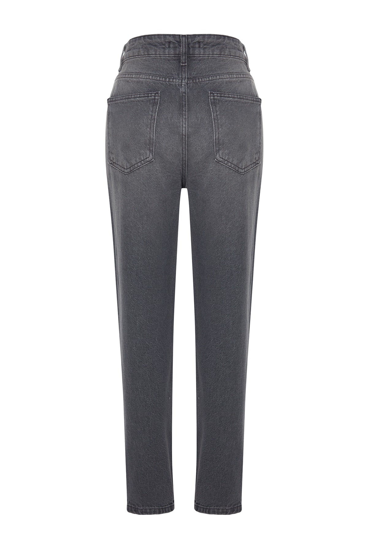 Trendyolmilla Beyaz Yüksek Bel Mom %100 Pamuk Non-Stretch Jeans TWOAW24JE00076